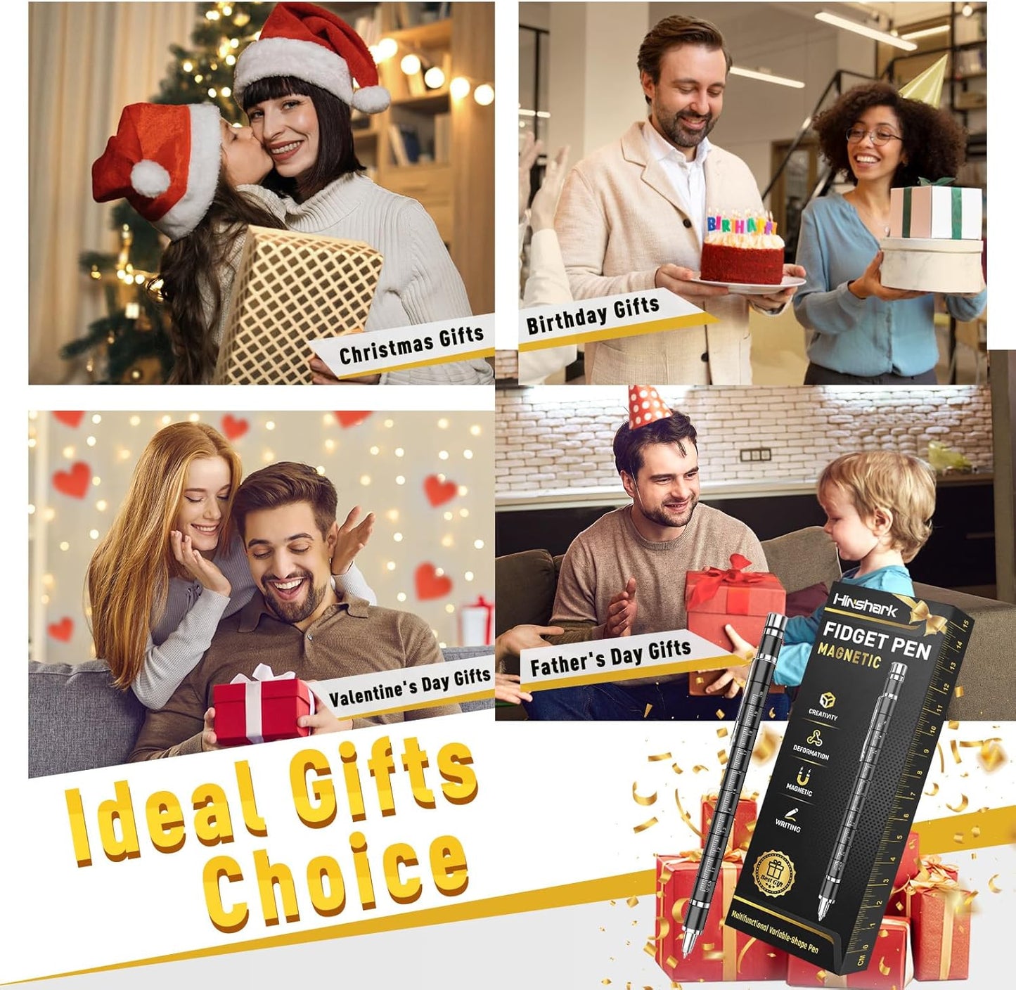 Gifts for Men Women, Magnetic Fidget Pen Toys for Adults Gadgets Dad Birthday Mens Gifts for Fathers Day from Daughter Son for Dad/Grandad/Him/Her/Men/Women/Boyfriends/Girlfriend/Teenage/Kids