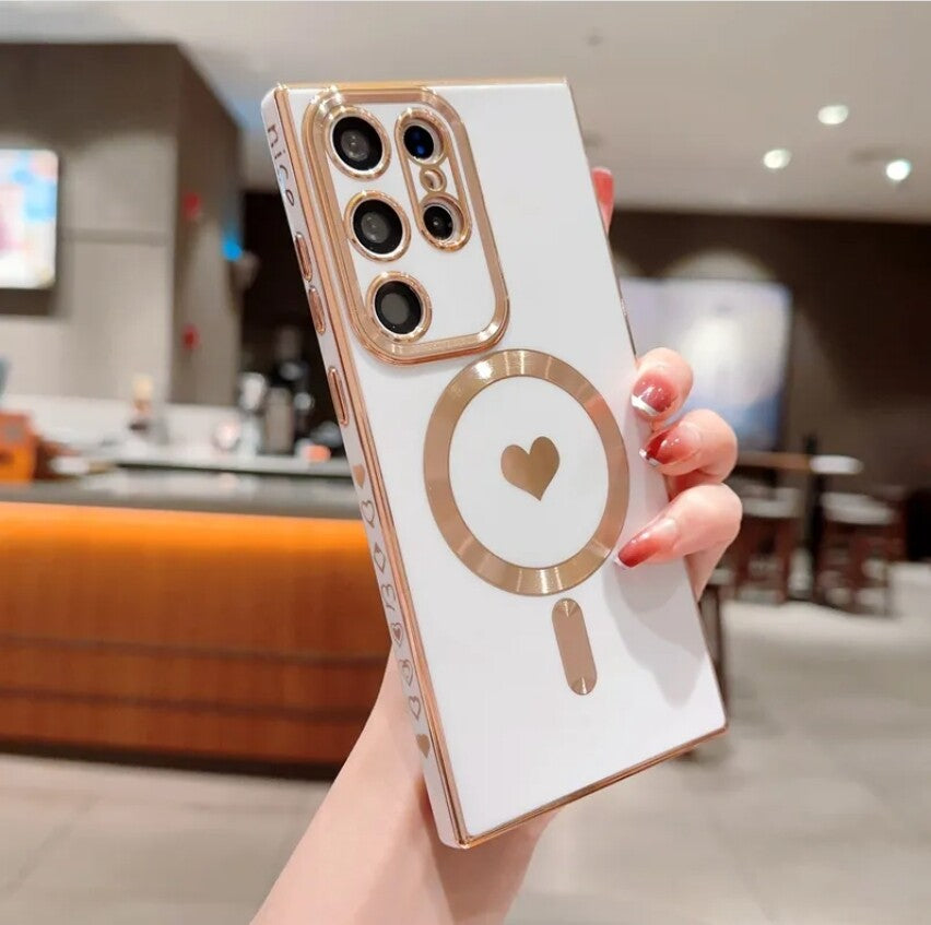 Love Magnetic Phone Case for Samsung S25 S24 S23 S22 S21 Ultra plus FE Edge 5G