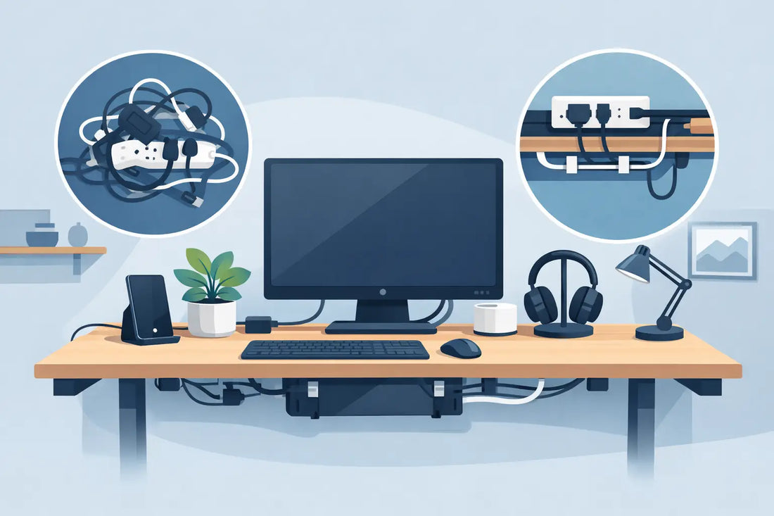 How to Reduce Cable Clutter Desk Setup