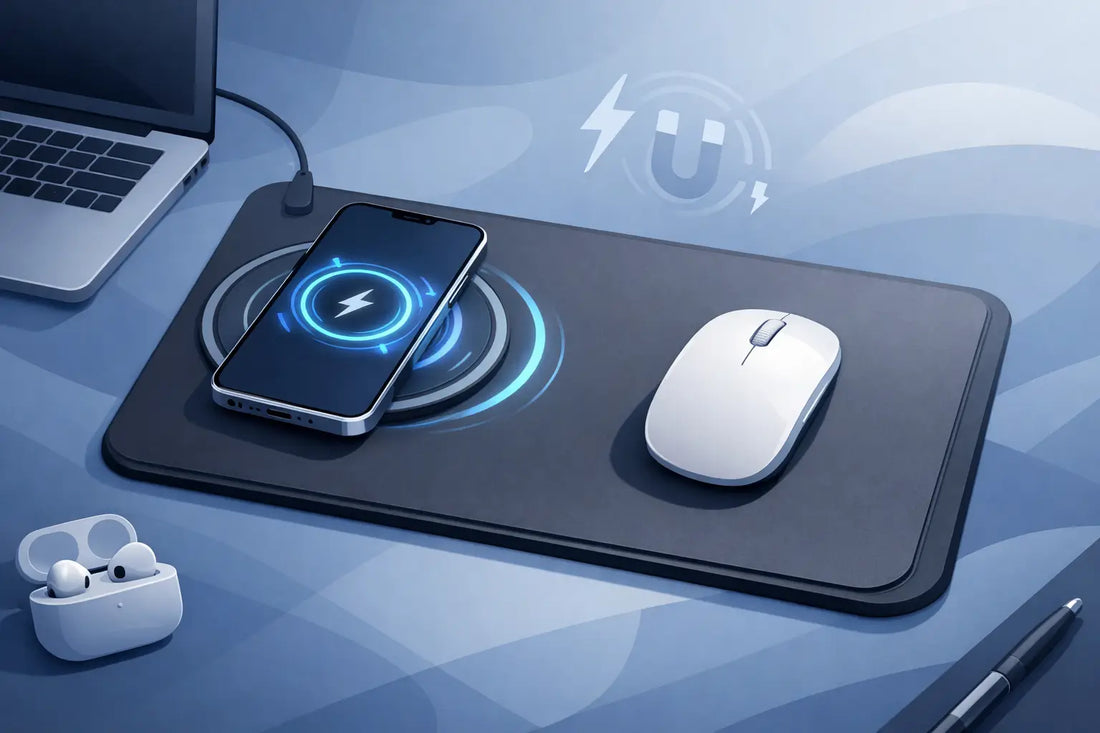 Magnetic Wireless Charger Mouse Pad Guide