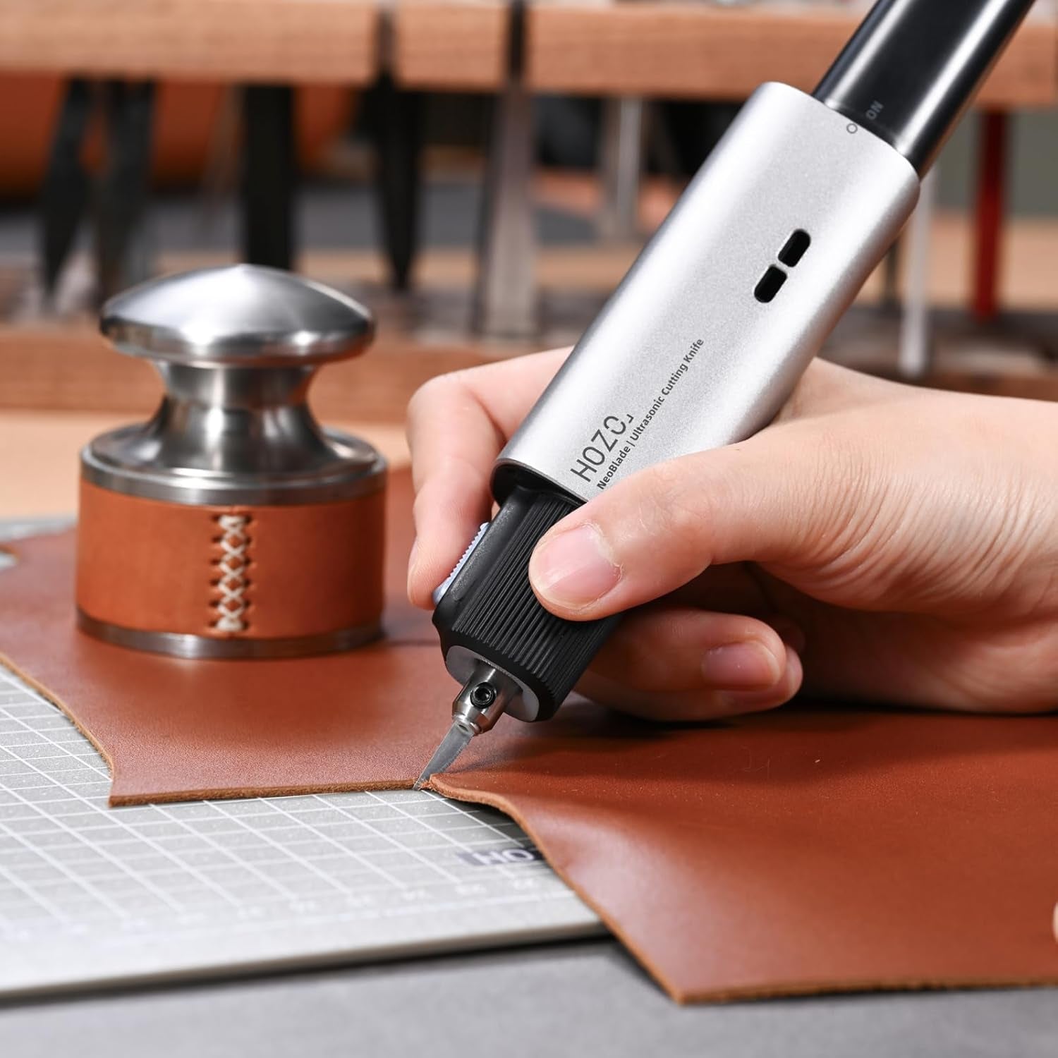 Neoblade Wireless Ultrasonic Cutter – 40Khz Vibration, 40W Smart Power, Replaceable Battery, Turbo Cooling, LED Light, 2 Cutting Modes, for 3D Printing, Resin, Dental, Carbon Fiber,Acrylic & DIY
