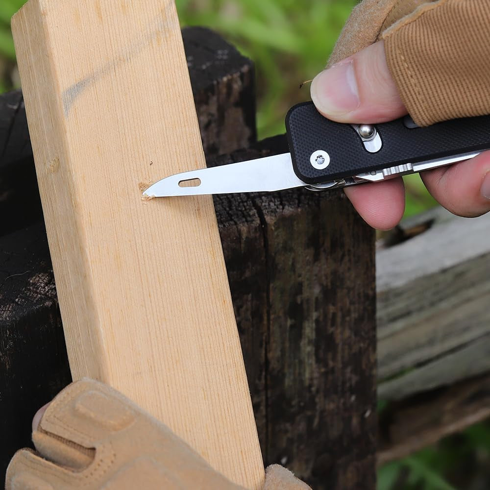 S503G Flex Companion Tool Modular Design and Customizable Pocket Tool, Preinstalled with 8 Essential Tools (1/4" Bit Driver, Screwdriver, Tapered Saw, Scissors Etc) for a Wide Range of Tasks