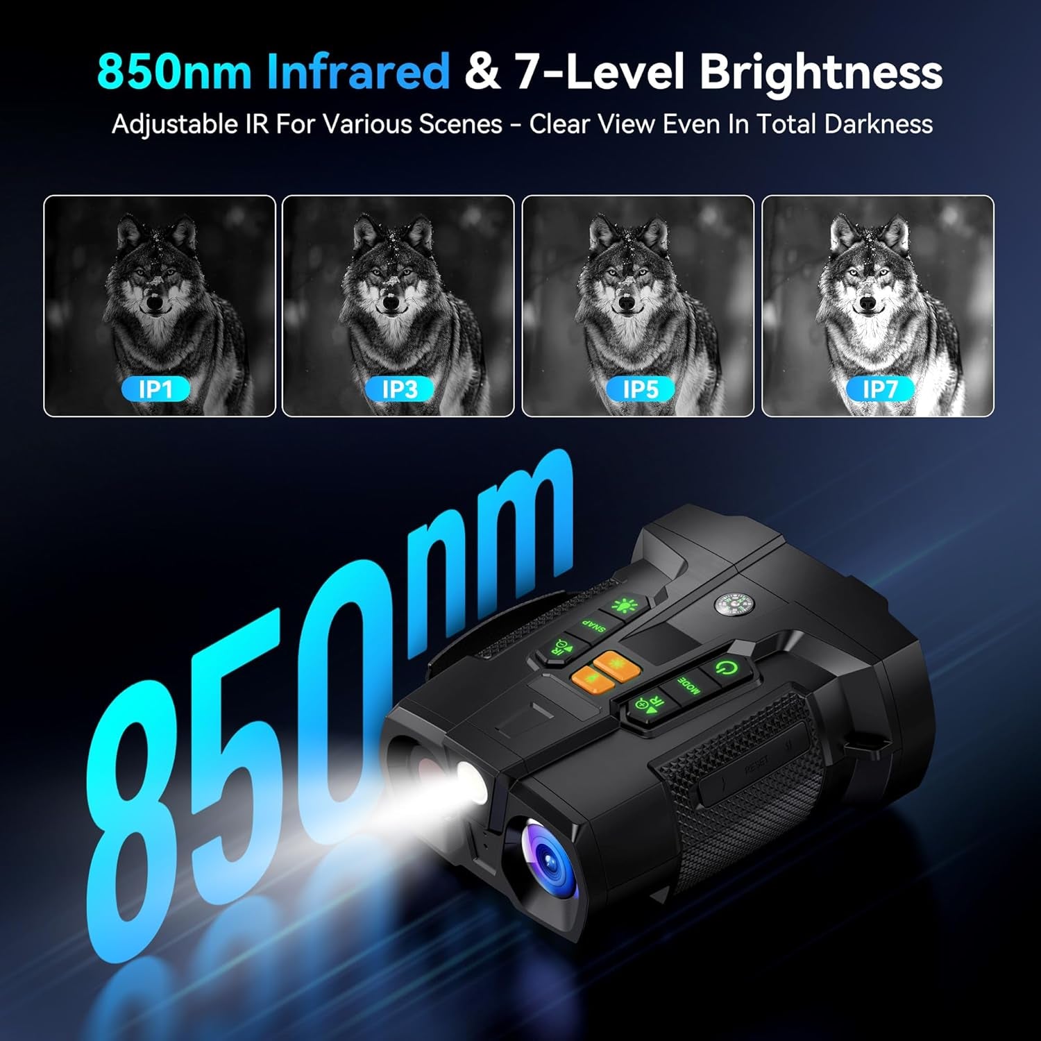 Night Vision Goggles 4K for Adults: 4.5" Large Screen HD Night Vision Binocular - Hunting Essentials with 5000Mah Battery - Camping Gear for Hunter - Christmas for Men - Cool Gadgets
