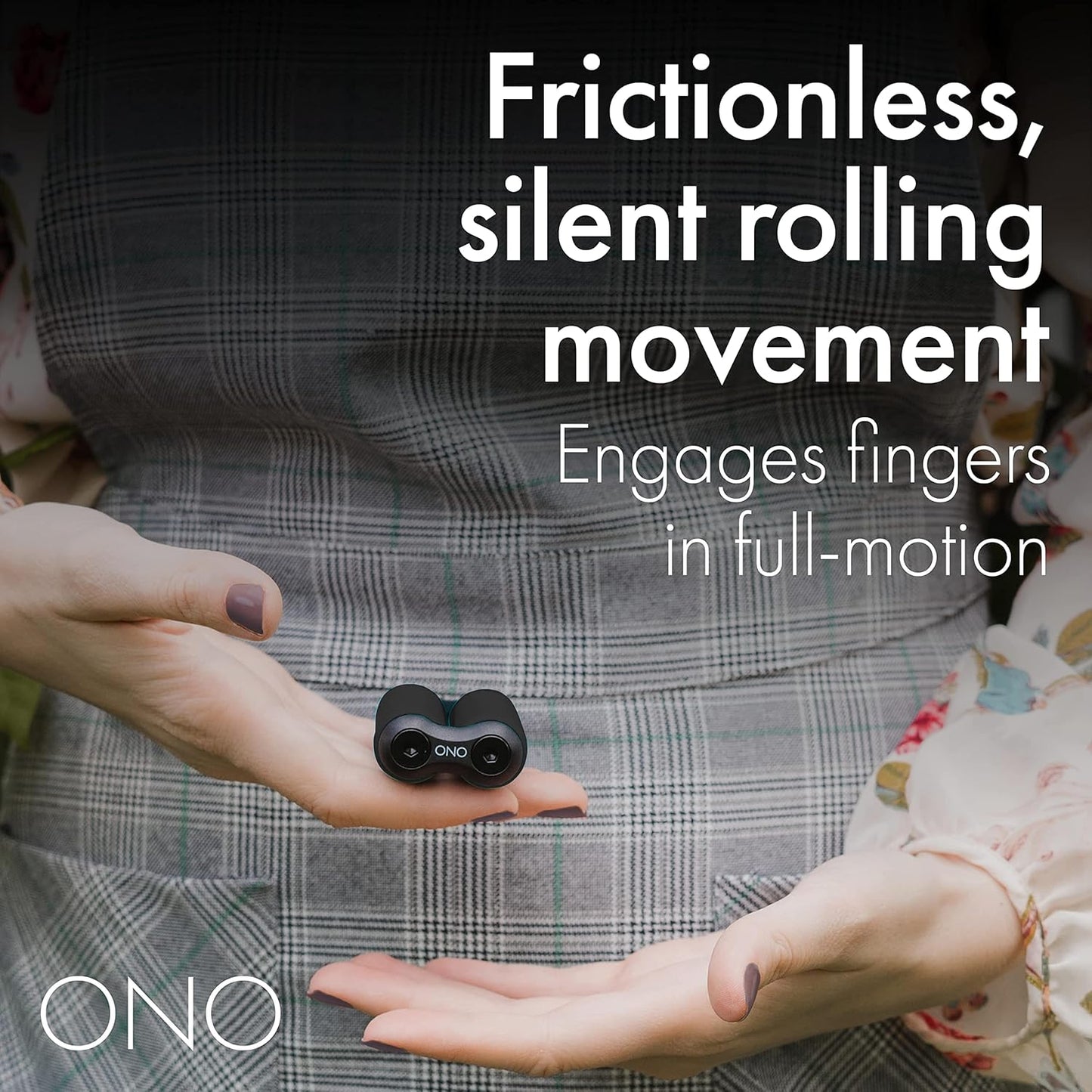 Roller Jr Black - Silent Fidget Toys for Promoting Focus & Stress Relief - Helps Develop Fine Motor Skills & Ease Skin & Nail Picking - Sized for Small Hands, Quiet Sensory Toy