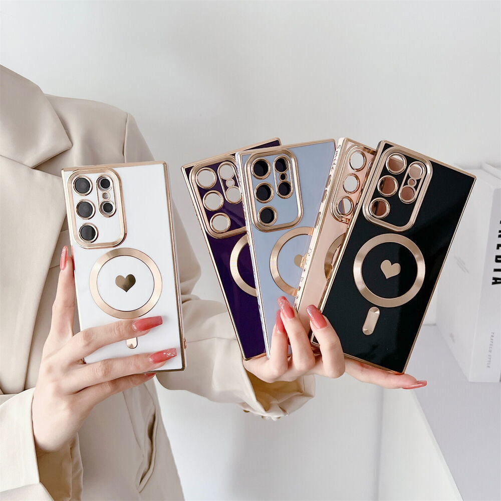 Love Magnetic Phone Case for Samsung S25 S24 S23 S22 S21 Ultra plus FE Edge 5G