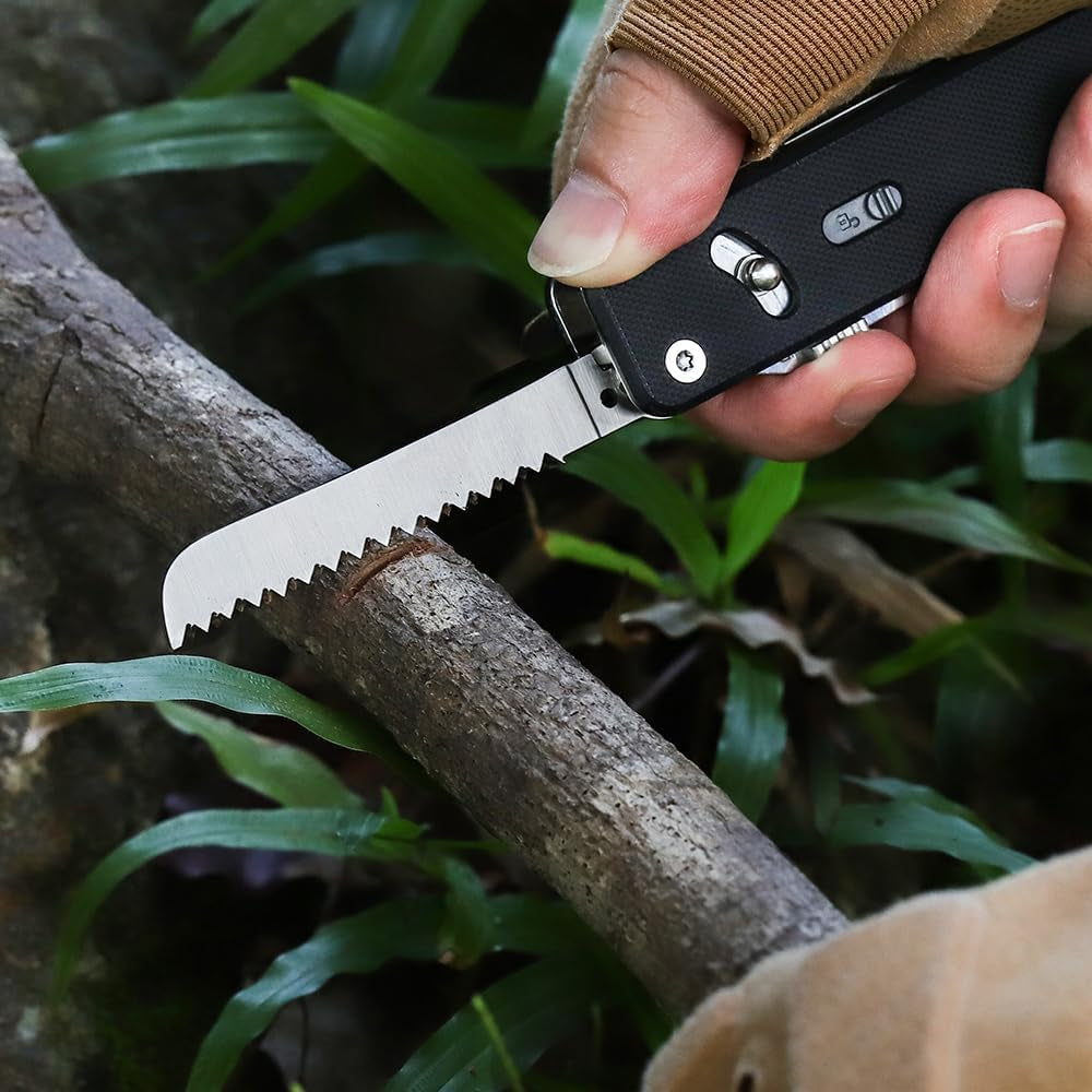 S503G Flex Companion Tool Modular Design and Customizable Pocket Tool, Preinstalled with 8 Essential Tools (1/4" Bit Driver, Screwdriver, Tapered Saw, Scissors Etc) for a Wide Range of Tasks
