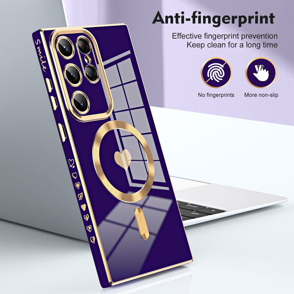 Love Magnetic Phone Case for Samsung S25 S24 S23 S22 S21 Ultra plus FE Edge 5G