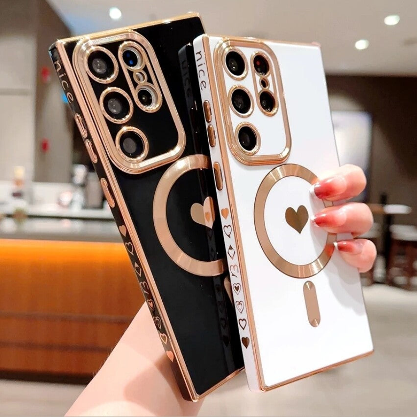 Love Magnetic Phone Case for Samsung S25 S24 S23 S22 S21 Ultra plus FE Edge 5G