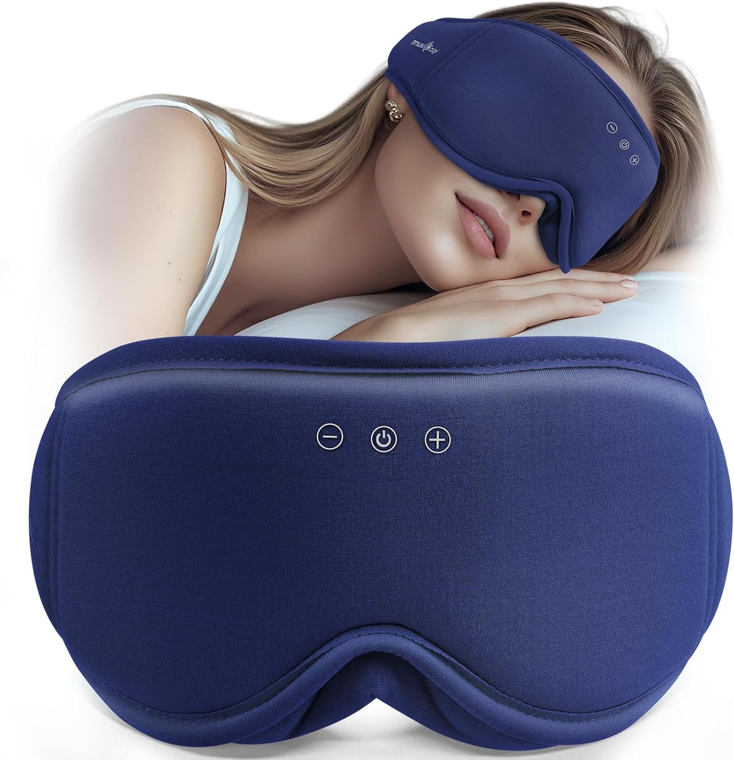 Sleep Mask Headphones | 3D Organic Bamboo Cotton Eye Mask for Travel & Restful Sleep,Shift Work | Bluetooth 5.4 Sleep Headphones Cool Gadgets Gift for Men & Women!