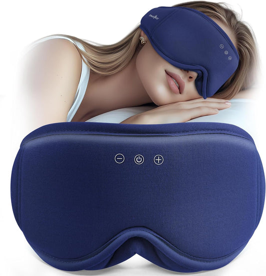 Sleep Mask Headphones | 3D Organic Bamboo Cotton Eye Mask for Travel & Restful Sleep,Shift Work | Bluetooth 5.4 Sleep Headphones Cool Gadgets Gift for Men & Women!