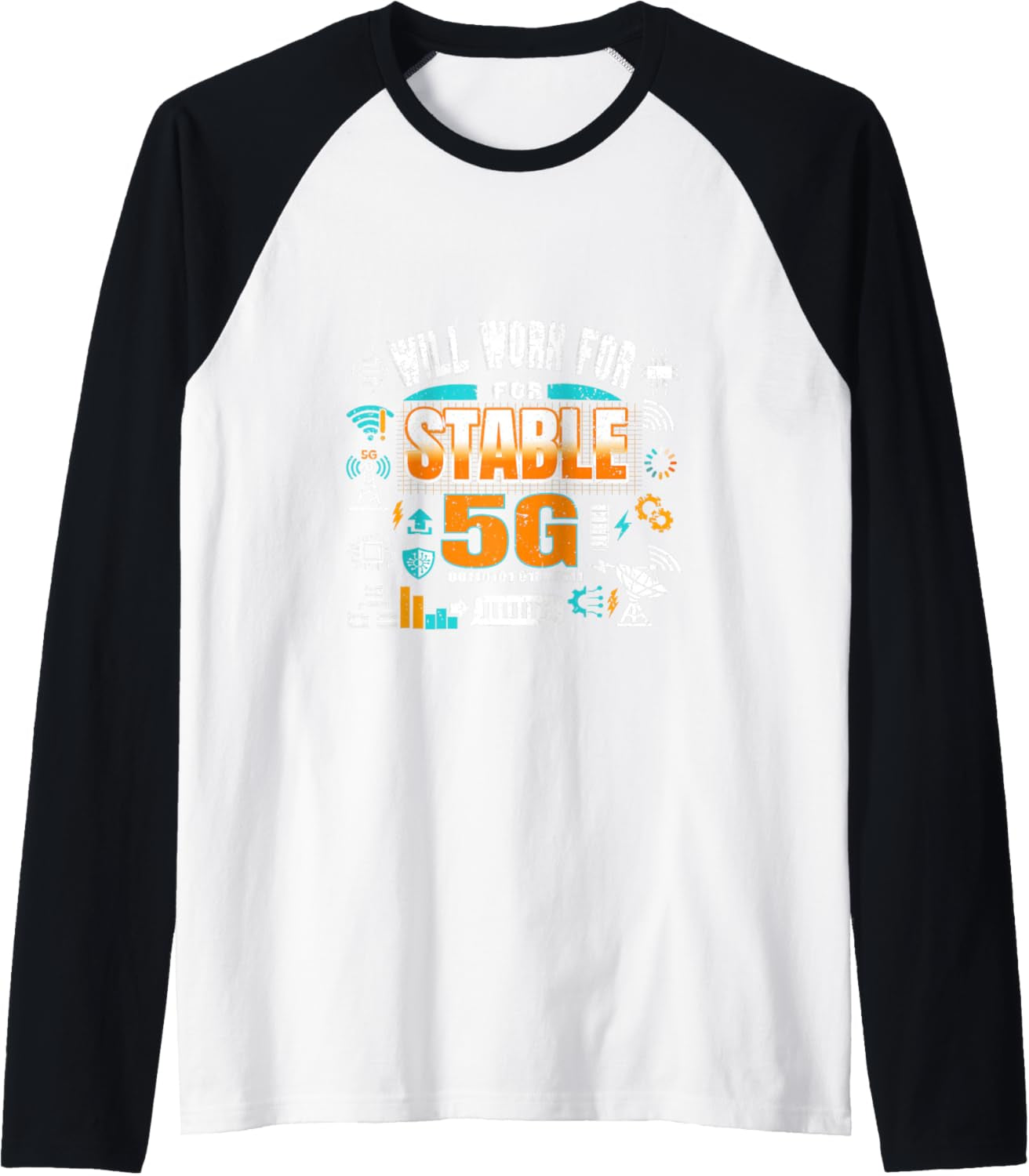 Cool Computer Tech Geek Humor Gamer Will Work for Stable 5G Raglan Baseball Tee
