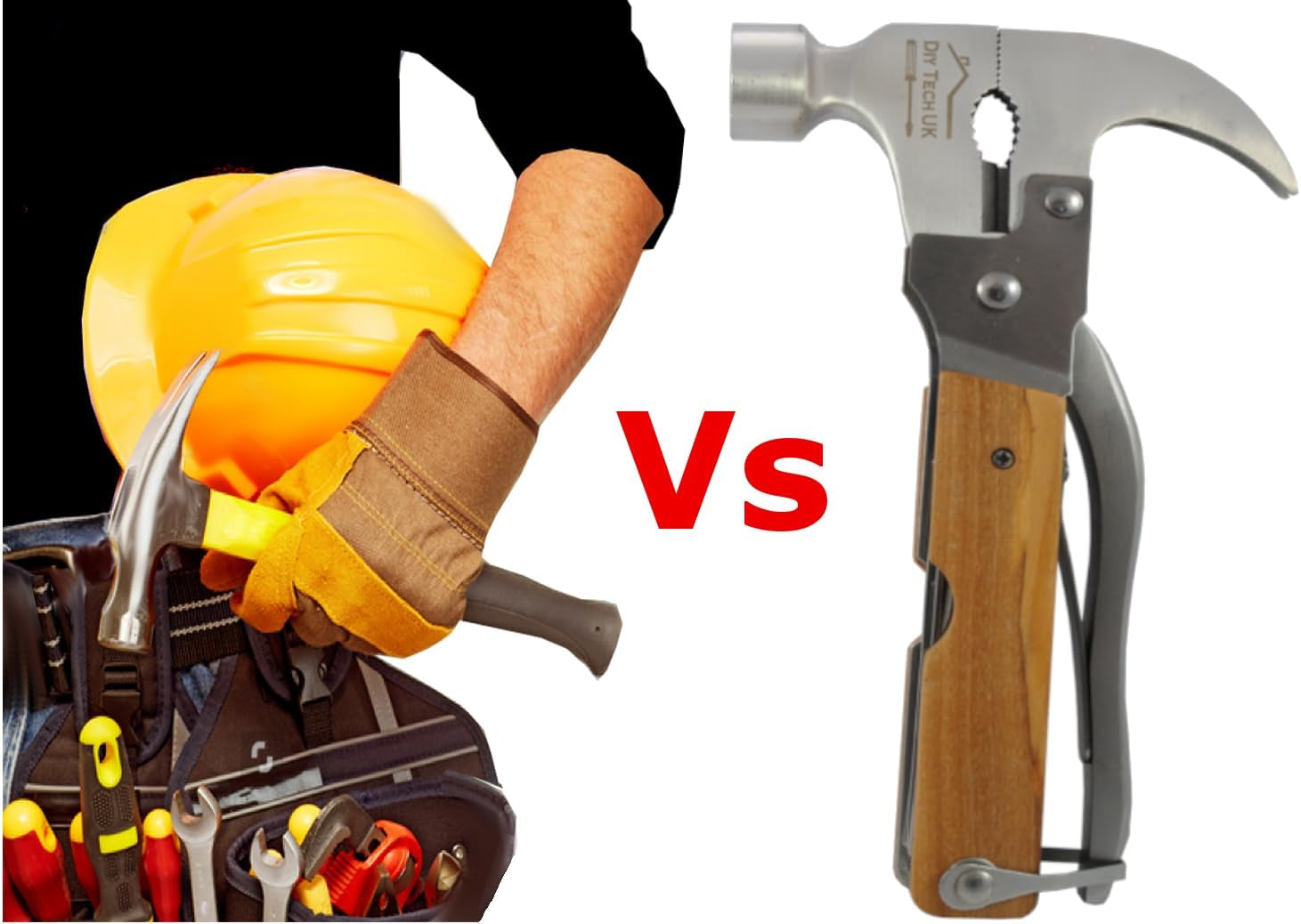 Multi Tool Gadget Gifts for Men - 23 in 1 Hammer with Wooden Handle + Free 48 in 1 Wallet Tool - Mens Gifts for Christmas - Dad Him Boyfriend Birthday Who Have Everything Women Adult