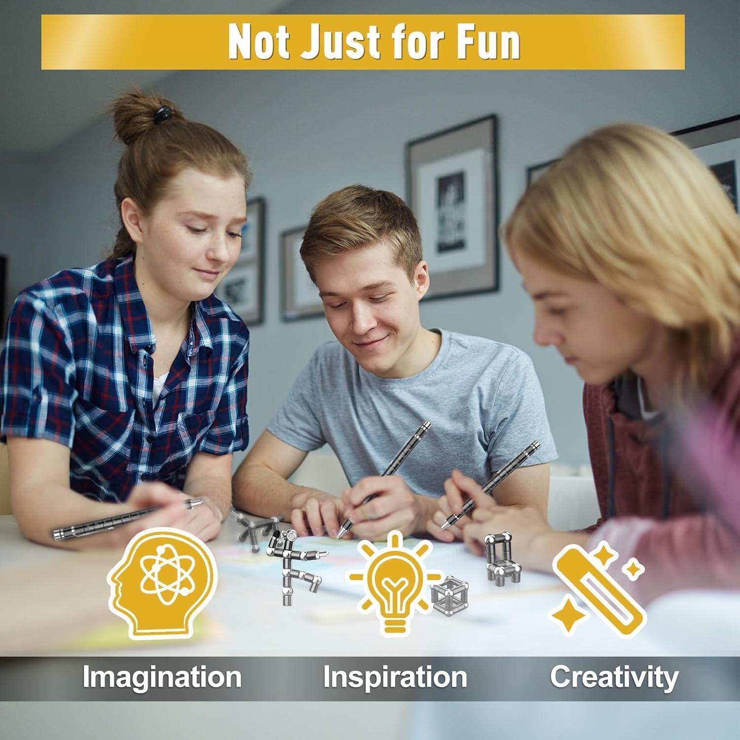 Gifts for Men Women, Magnetic Fidget Pen Toys for Adults Gadgets Dad Birthday Mens Gifts for Fathers Day from Daughter Son for Dad/Grandad/Him/Her/Men/Women/Boyfriends/Girlfriend/Teenage/Kids