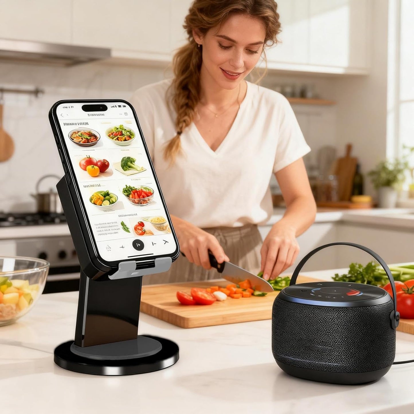 Induction Speaker - Wireless Stereo Sound Induction - Phone Holder Speaker Cool Tech Gadgets | for Men Women Birthday Home Office School Travel Outdoor Bedroom Living Room Study