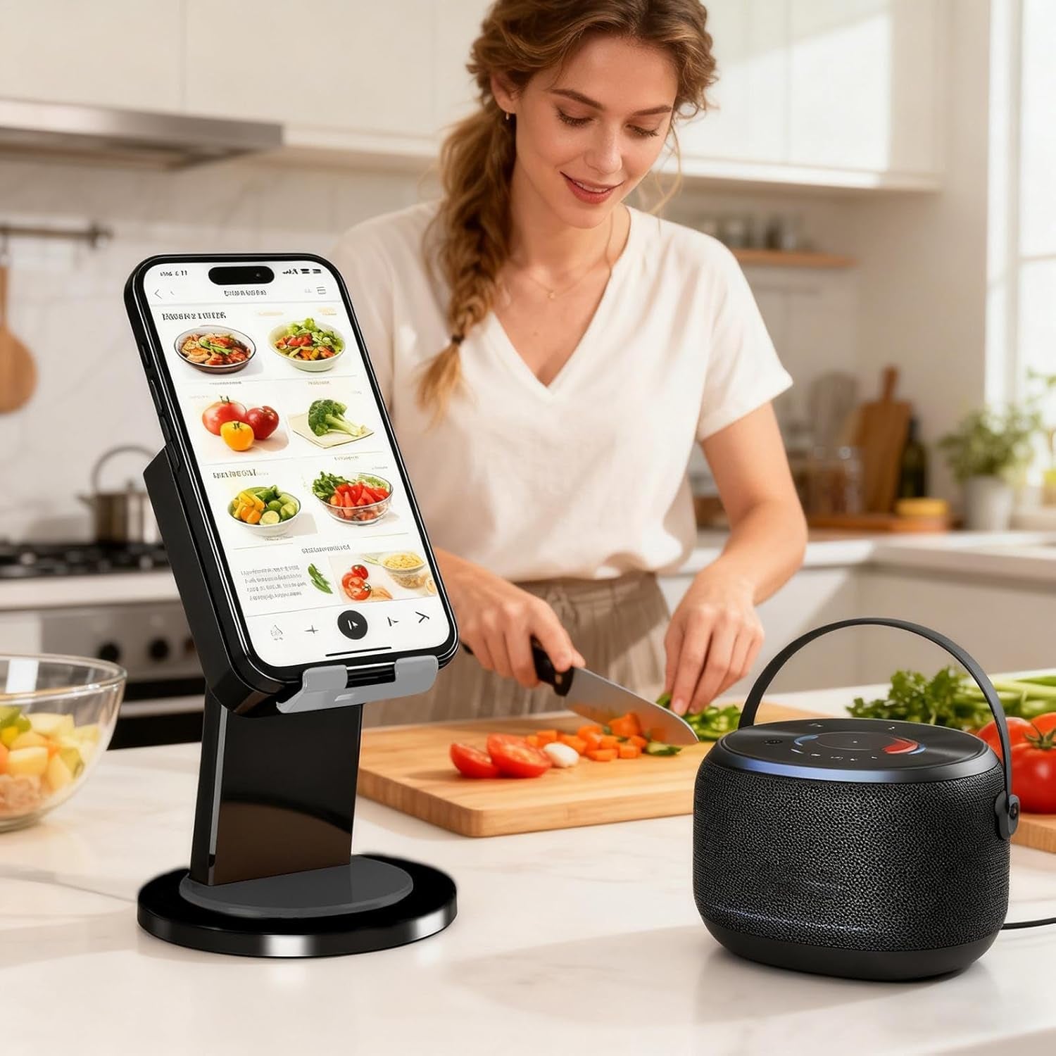 Induction Speaker - Wireless Stereo Sound Induction - Phone Holder Speaker Cool Tech Gadgets | for Men Women Birthday Home Office School Travel Outdoor Bedroom Living Room Study