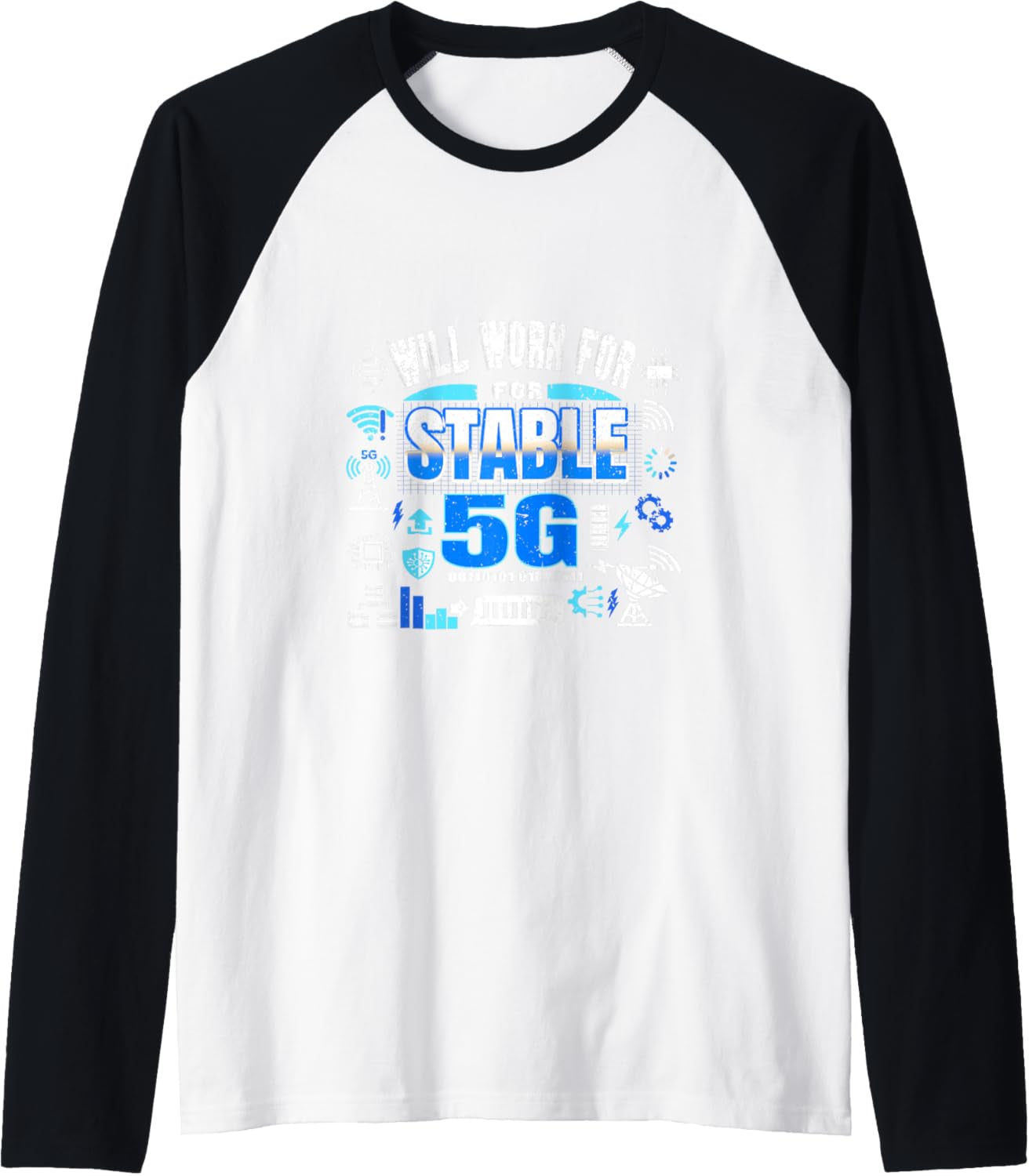 Cool Computer Tech Geek Humor Gamer Will Work for Stable 5G Raglan Baseball Tee