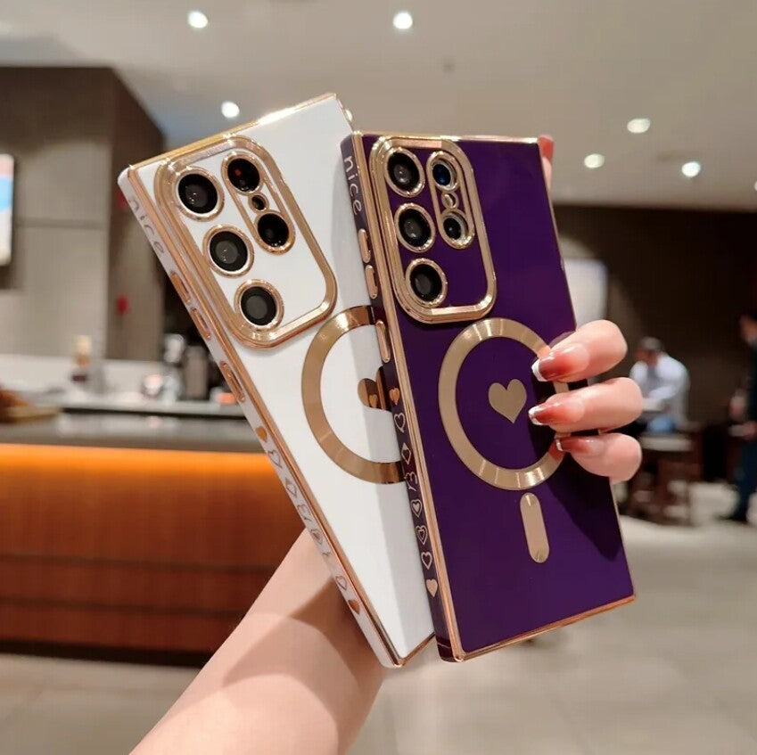 Love Magnetic Phone Case for Samsung S25 S24 S23 S22 S21 Ultra plus FE Edge 5G