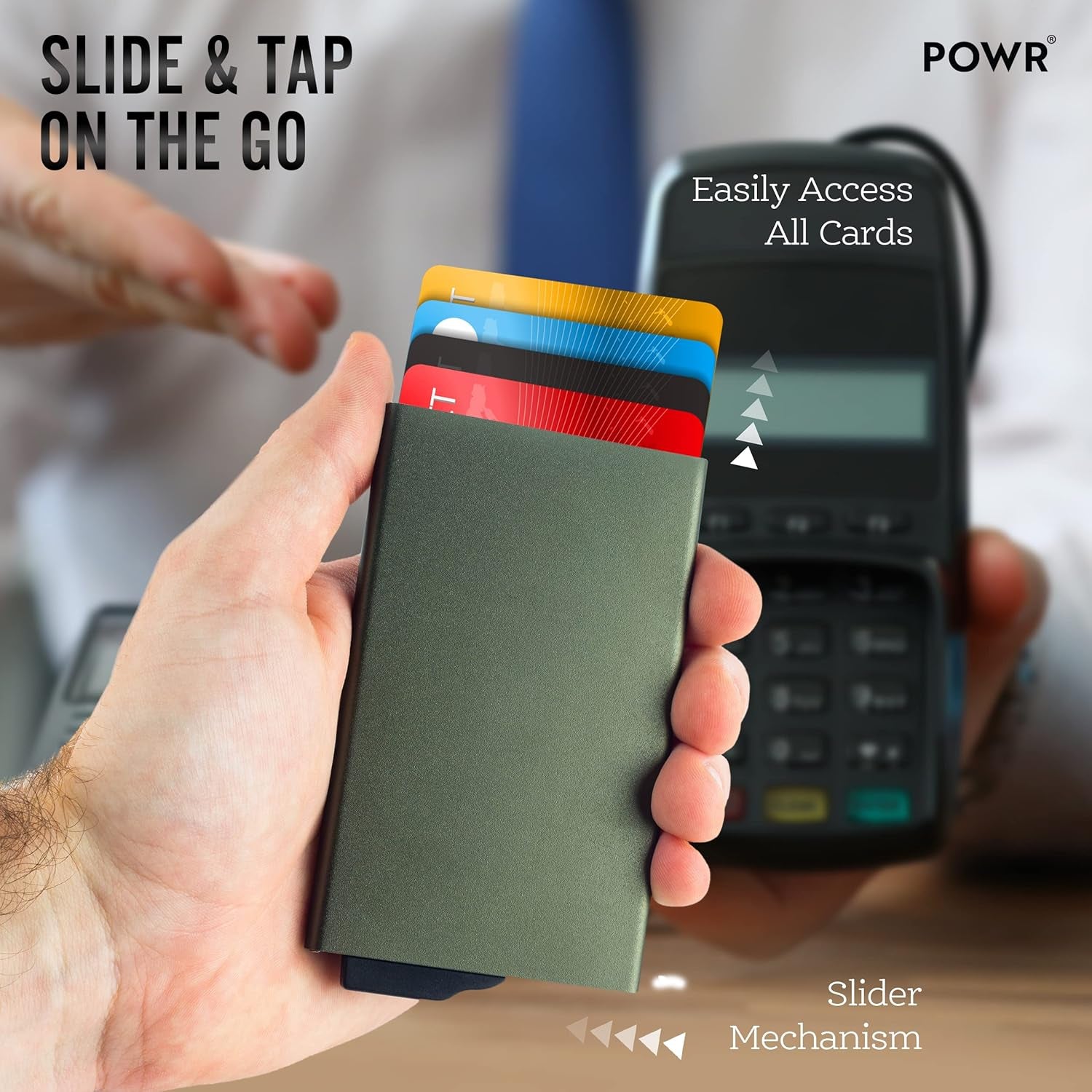 Metal Card Holder Wallet, Wallets for Men UK, Minimalist Slim RFID Blocking Credit Protector, Aircraftgrade Aluminum Wallet. Mens Holds 5 Cards