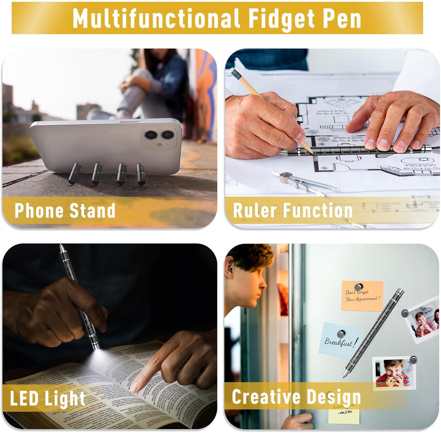 Gifts for Men Women, Magnetic Fidget Pen Toys for Adults Gadgets Dad Birthday Mens Gifts for Fathers Day from Daughter Son for Dad/Grandad/Him/Her/Men/Women/Boyfriends/Girlfriend/Teenage/Kids