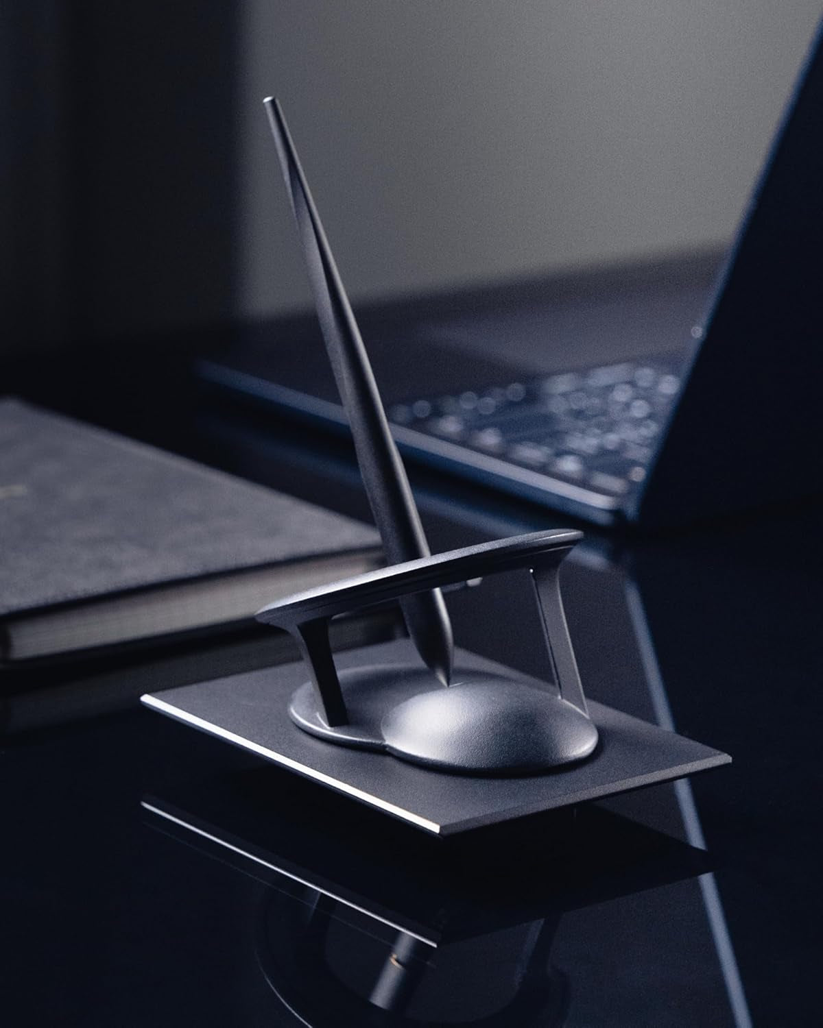 Hoverpen Interstellar Edition - Futuristic Luxury Pen Made with Aerospace Alloys, Desk Aesthetic, Free Spinning Executive Pen, Gifts for Men & Women (Space Black)