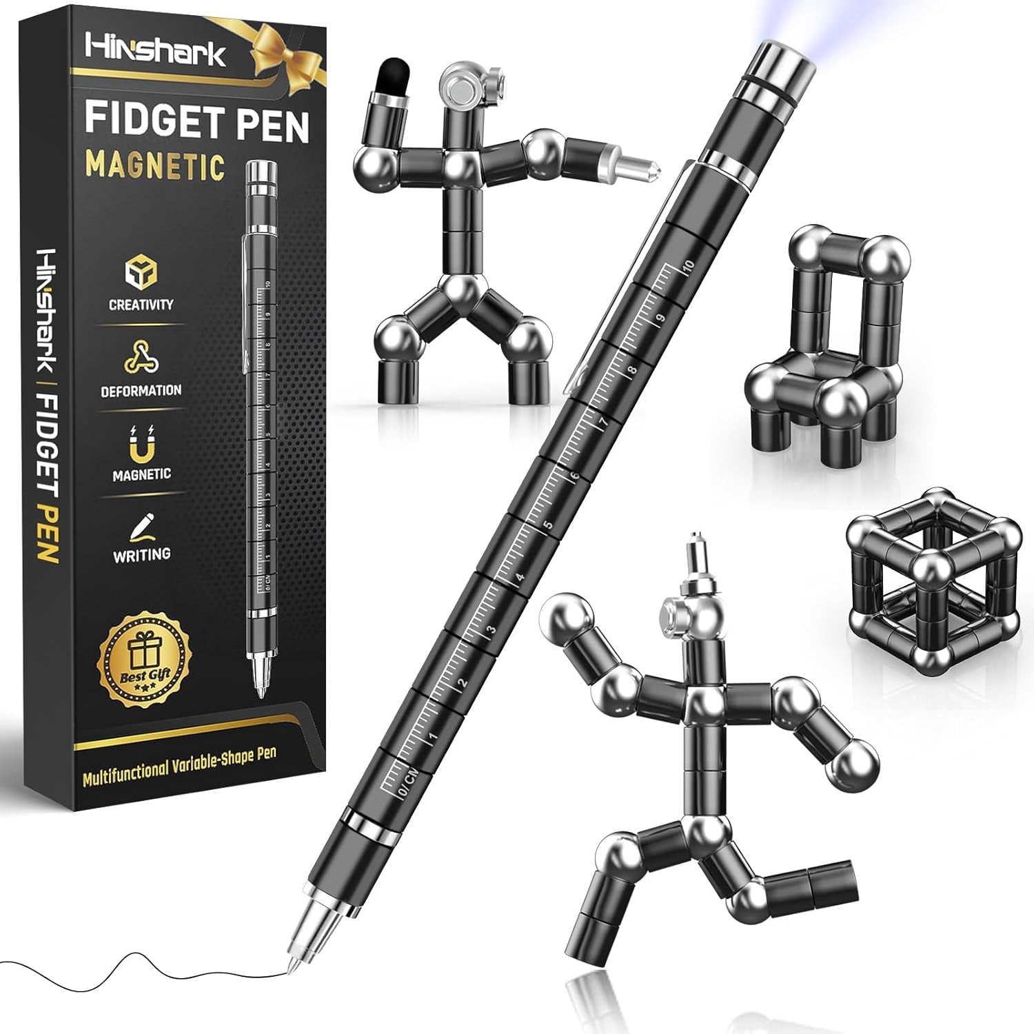 Gifts for Men Women, Magnetic Fidget Pen Toys for Adults Gadgets Dad Birthday Mens Gifts for Fathers Day from Daughter Son for Dad/Grandad/Him/Her/Men/Women/Boyfriends/Girlfriend/Teenage/Kids