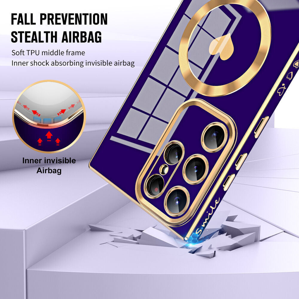 Love Magnetic Phone Case for Samsung S25 S24 S23 S22 S21 Ultra plus FE Edge 5G