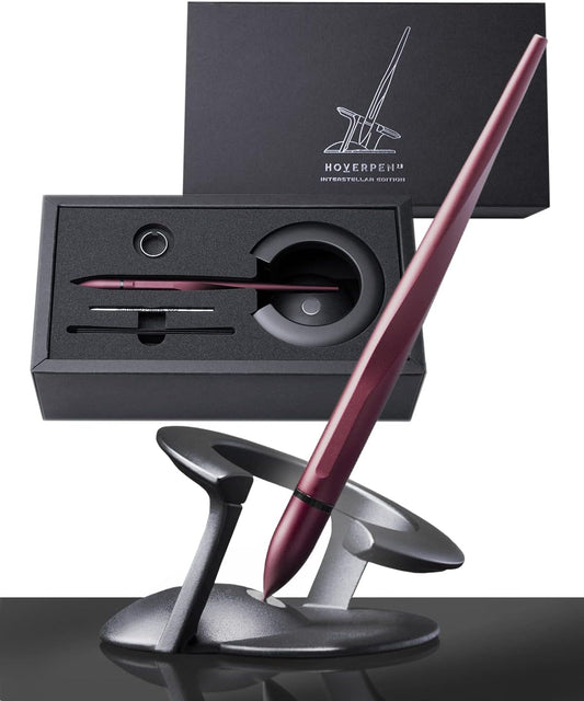 Hoverpen Interstellar Edition - Futuristic Luxury Pen Made with Aerospace Alloys, Unique Aesthetic, Free Spinning Executive Pen, Birthday Gifts for Men & Women (Mars Magma)