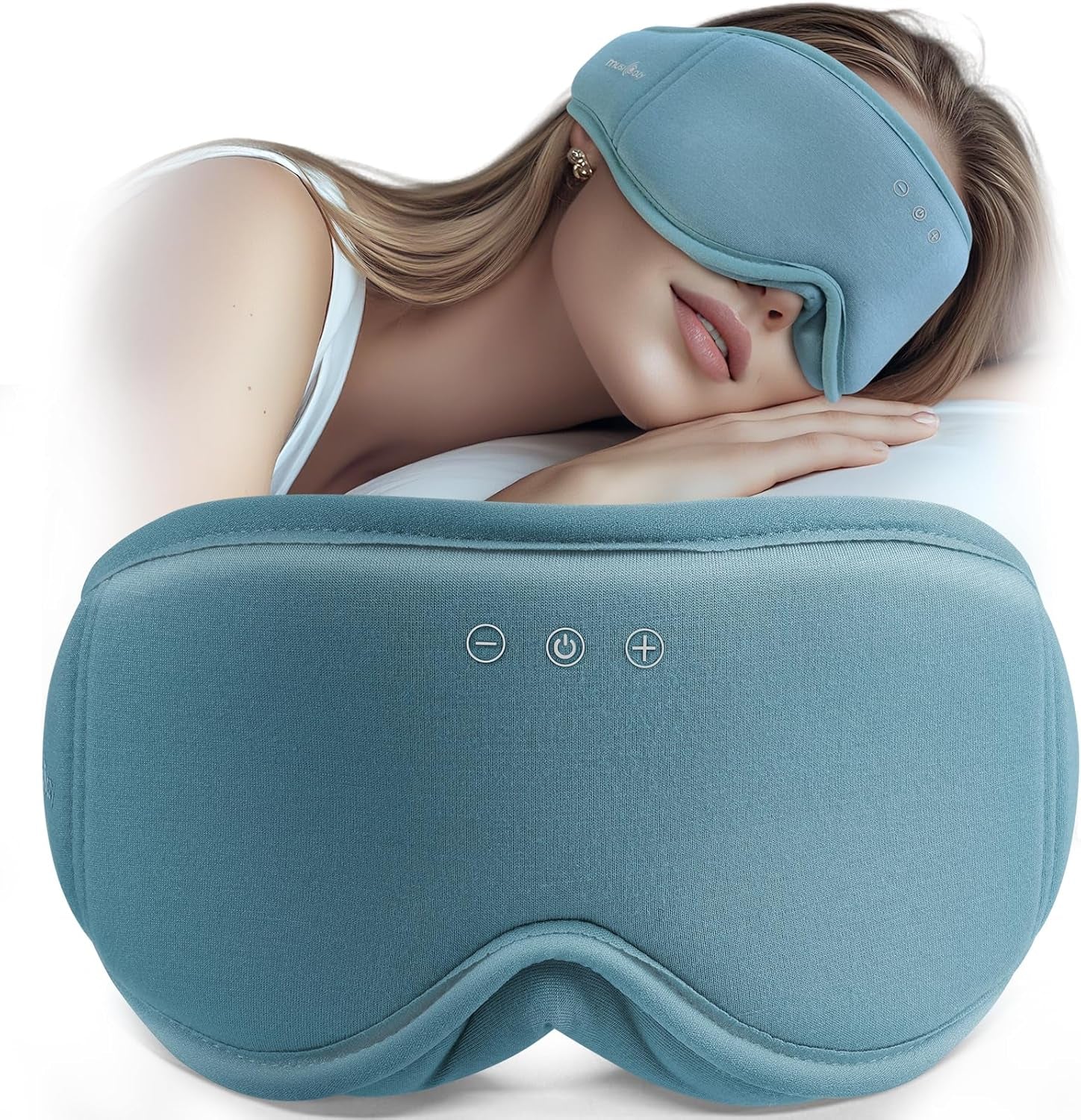 Sleep Mask Headphones | 100% Blackout 3D Organic Bamboo Cotton Eye Mask for Travel & Restful Sleep,Shift Work | Bluetooth 5.4 Sleep Headphone Cool Gadgets Gift for Men & Women!