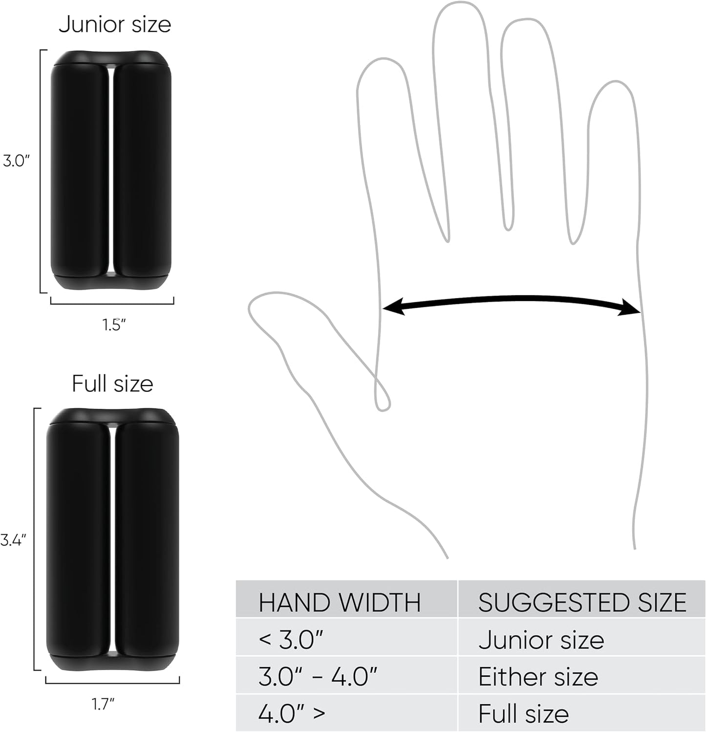Roller Jr Black - Silent Fidget Toys for Promoting Focus & Stress Relief - Helps Develop Fine Motor Skills & Ease Skin & Nail Picking - Sized for Small Hands, Quiet Sensory Toy