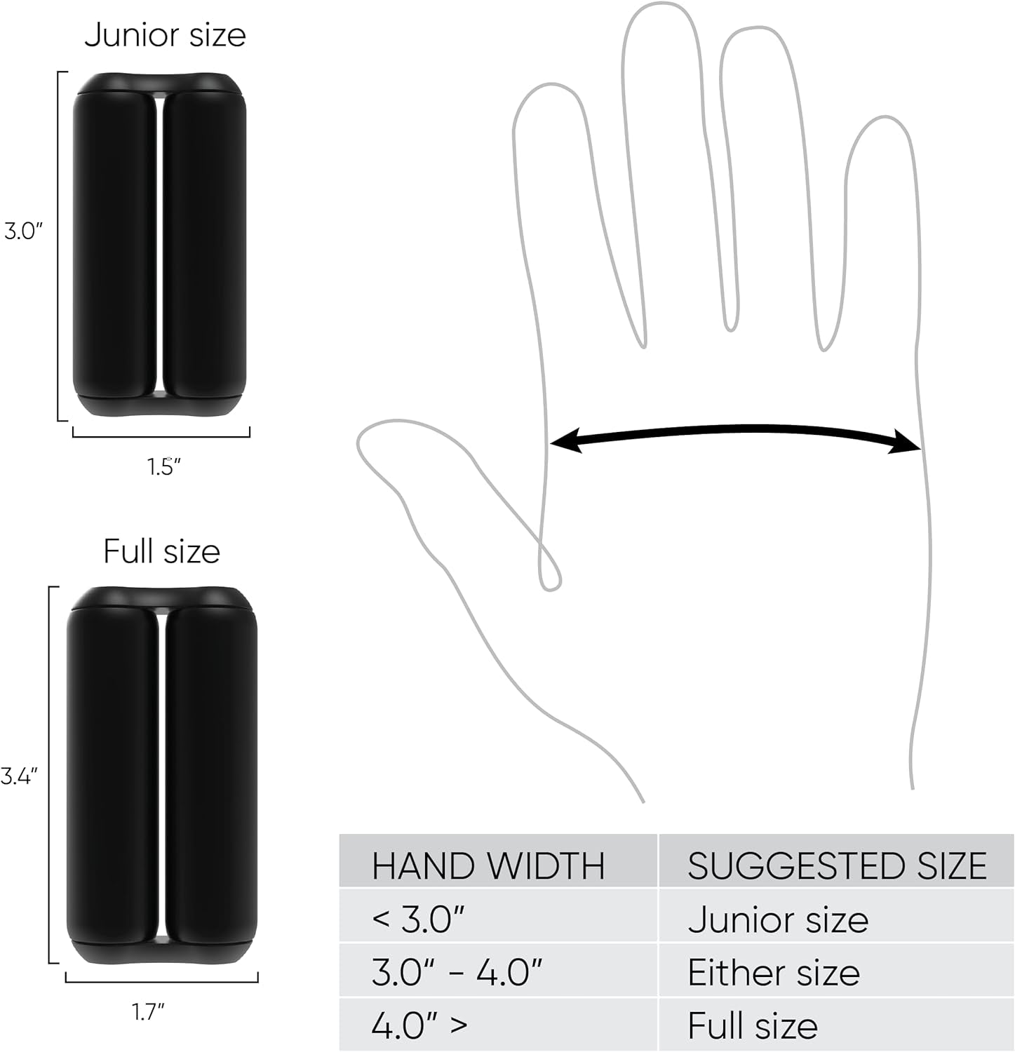 Roller Jr Black - Silent Fidget Toys for Promoting Focus & Stress Relief - Helps Develop Fine Motor Skills & Ease Skin & Nail Picking - Sized for Small Hands, Quiet Sensory Toy