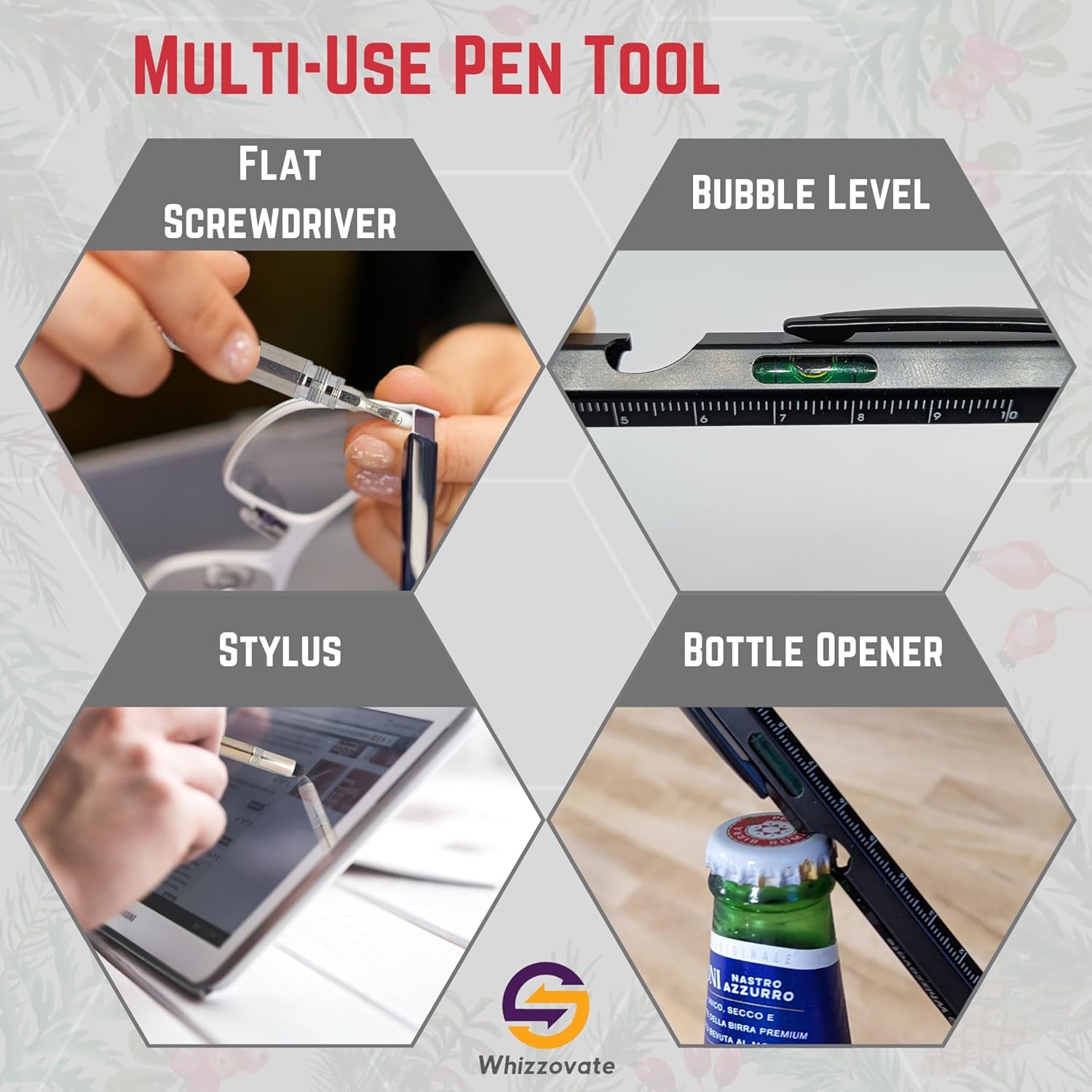 Multi Tool Pen | Tactical Gadgets Pen for Men | 9-In-1 Cool Tool Pen | Multitool Pen for Dads | Funny Gifts for Men | Fathers Day Gift